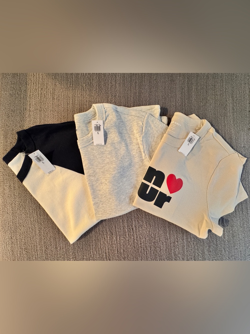 OLD NAVY Women’s Snug Raglan T-Shirt Bundle 3 Pieces NWT Size XL